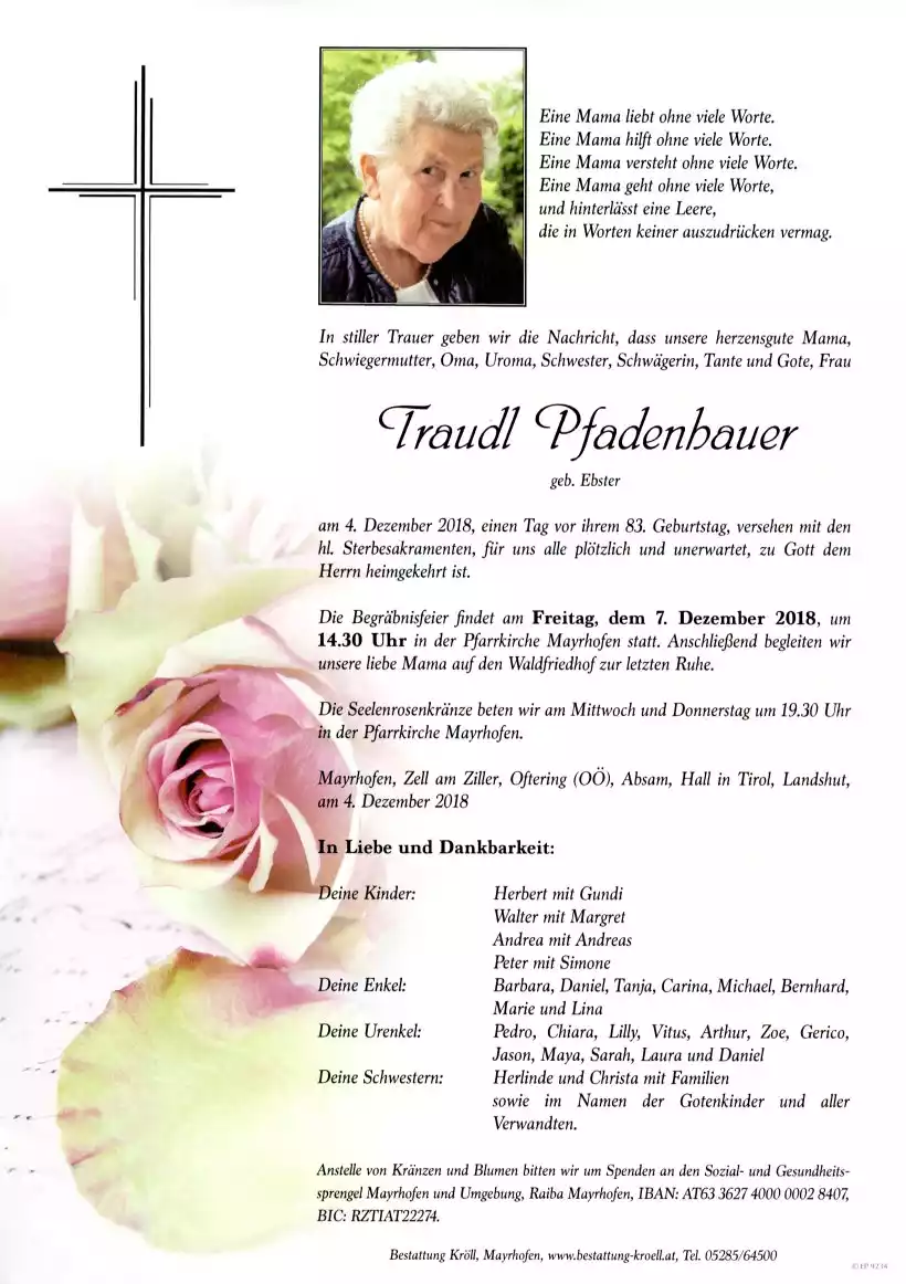 Parte von Traudl Pfadenhauer